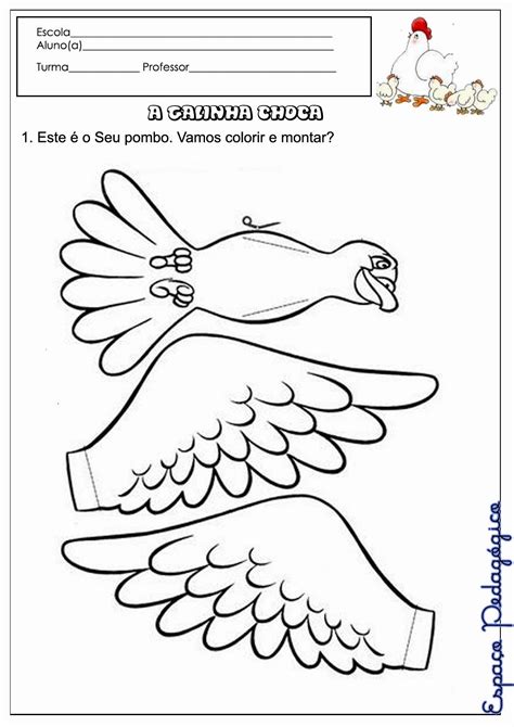 atividades e desenhos para colorir recortar e montar