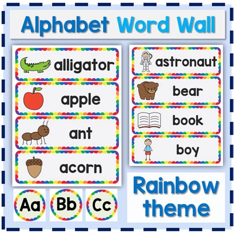 alphabet word wall learn words   letter alphabet picture