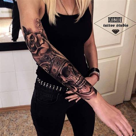 Black And White Half Sleeve Women Tattoo Tattoos For Women Half