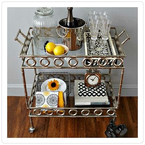 The Find A Unique Bar Cart That Allows For A Great Champagne Setup