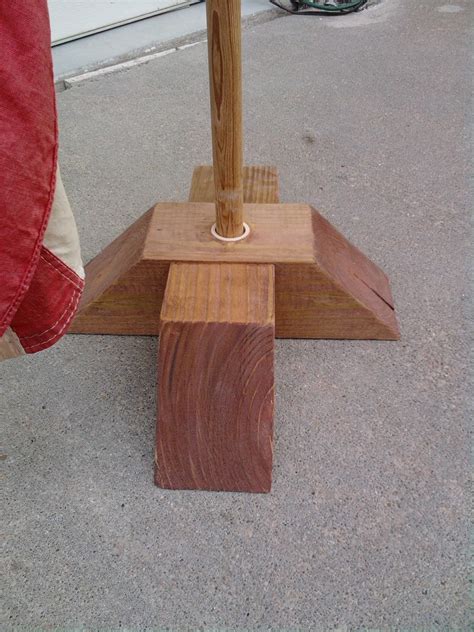 wooden flag stand portable   withstand  weather