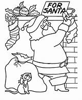 Coloring Christmas Eve Pages Deliveries Santa Makes His sketch template