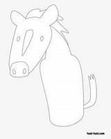 Huni Flashcard Kabayo Outline Horse Clipartkey sketch template