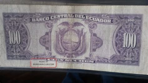 ecuador circulated  sucres note bill  enero  tx