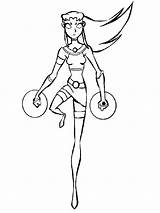 Titans Teen Starfire Raskrasil sketch template