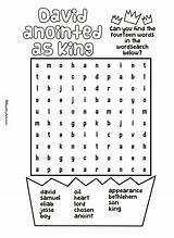Activity Sheet David Anointed Wordsearch Printables Ministryark sketch template