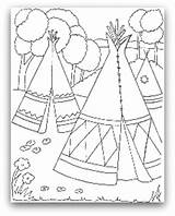 Coloring Teepee Tipi Wigwam Tent Indian American Indians Make Pages Color Tepee Printable Template Wigwams Fun Kids Stuff Do Sheets sketch template