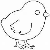 Chick Chicken Coloring Printable Pages Kids Outline Baby Colouring Drawing Simple Sheets Animal Template Cartoon Templates Hen Chickens Cute Color sketch template