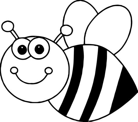 blank  white coloring image  bumble bee simple image clipart