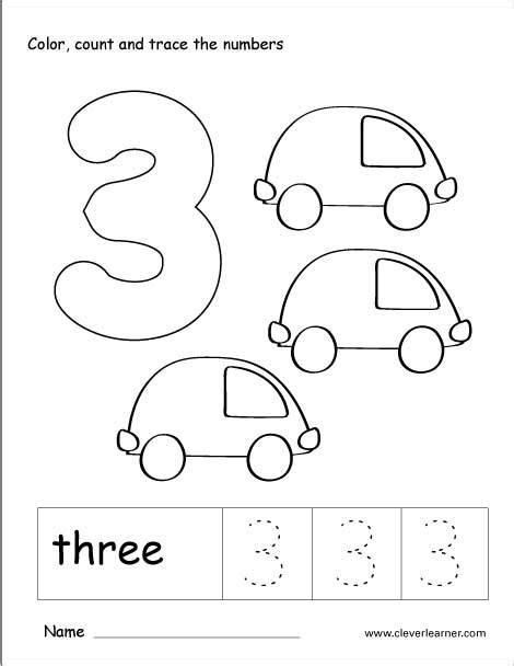 number  writing counting  identification activity worksheets