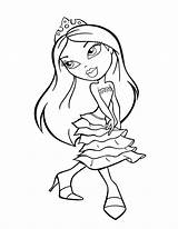 Coloring Princess Pages Cartoon Cute Kids sketch template