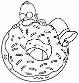 Homer Simpson Donuts Donut Colorir Essaie Manger Enorme Kolorowanki Dzieci Colorier Printable Getdrawings Imprimé Colouring Publicidade Anúncios Fois sketch template