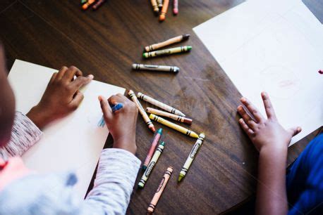 media children coloring  crayons creationswap