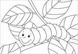 Bruco Raupe Stampare Kigaportal Insect Kiga sketch template