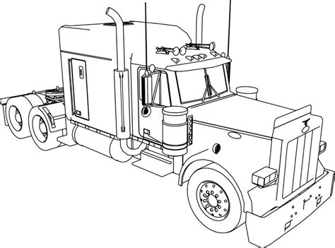 mack superliner long trailer truck coloring page wecoloringpagecom