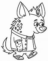 Hyena Howie sketch template