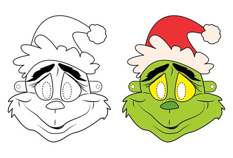 images  printable grinch pattern printable grinch face pattern   grinch stole
