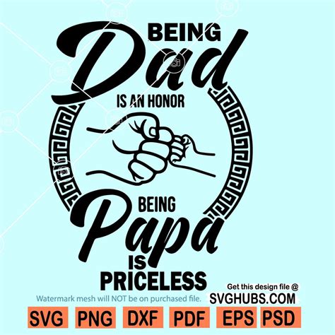 dad   honor   papa  priceless svg file