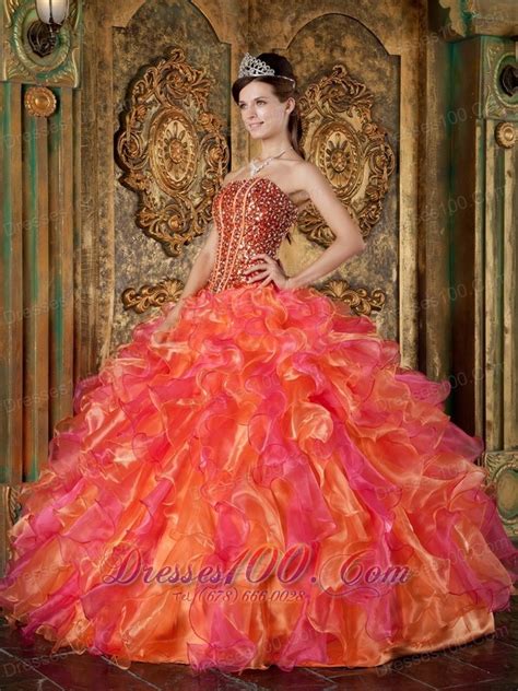 Strapless Multi Color Ball Gown Quinceanera Dress Us 234 27