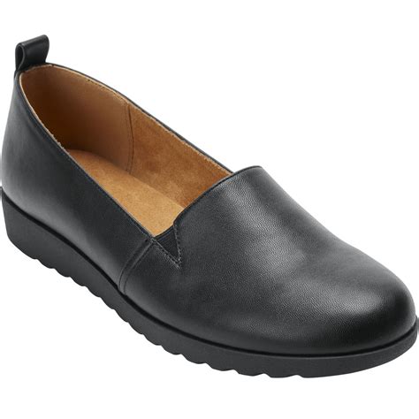 comfortview womens wide width  june flat shoes walmartcom