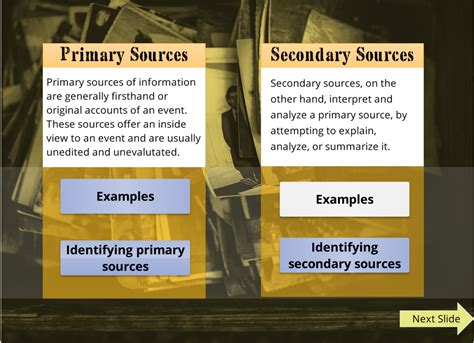 primary  secondary sources tutorial community   research assignments