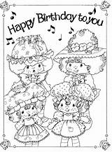 Coloring Strawberry Shortcake Birthday Pages sketch template