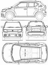 Ignis Maruti Blueprint 4x4 Jimny sketch template