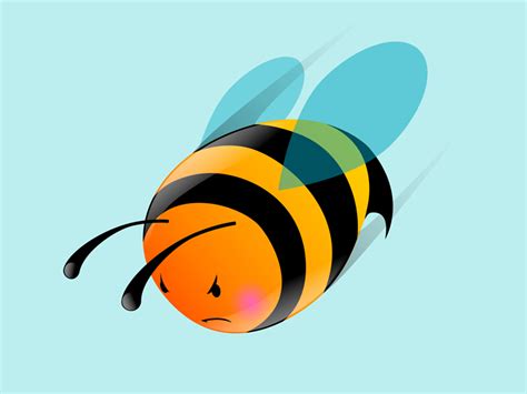 angry bee  fred roca  dribbble