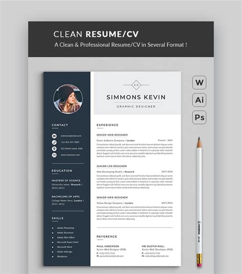 Modern Resume Templates W Clean Elegant Cv Designs 2021