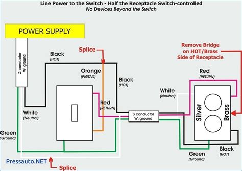 wiring  switched outlet wiring diagram power  receptacle wiring diagram