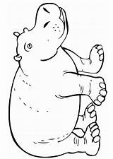 Hippo Coloring Hippopotamus Pages Animals Printable Animal Color Safari Zoo Colouring Crafts Print Animalstown Drawing African Book Preschool Farm Kids sketch template
