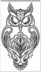 Mandala Eulen Owls Hochwertige sketch template