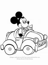 Mickey Mouse Coloring Car Drawing Drive Topolino Pages Printable Auto Cartonionline Per Dibujo Kids sketch template