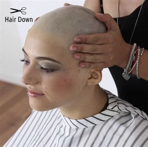 Pin By David Connelly On Bald Women 09 Short Hair Color Shave Her
