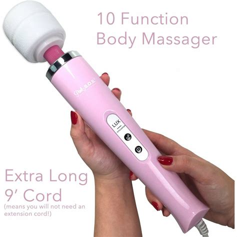 Lux Electric Massage Wand Handheld Neck Back Shoulder Body Massager 9ft