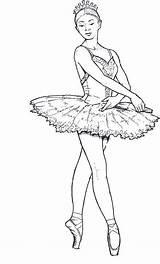 Coloring Pages Ballerina Dancer Ballet Dance Print Drawing sketch template