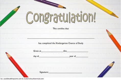 kindergarten graduation certificates  print  fresh