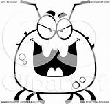 Tick Chubby Evil Clipart Cartoon Outlined Coloring Vector Cory Thoman Royalty sketch template