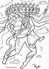 Sita Rama Kidnap Dussehra Diwali Ravana Hanuman Paisajes Hindu Enreda Jacinto Activityvillage Humanizados Party Kidnaps Celebration sketch template