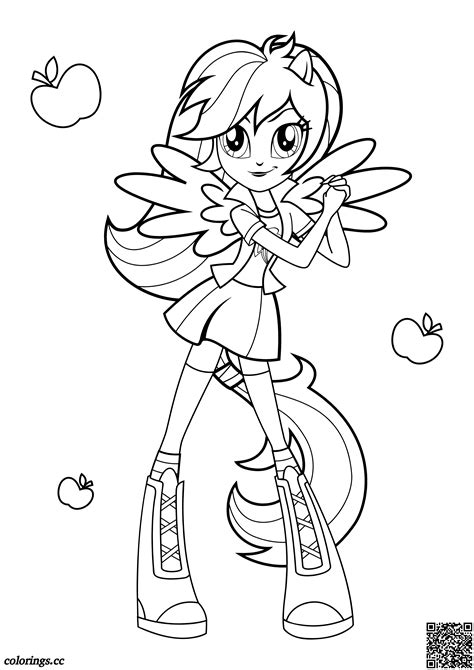 rainbow dash   girl coloring pages   pony equestria girls
