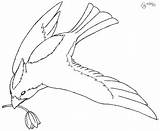 Bird Flying Drawing Birds Drawings Flight Clipart Nest Line Parrot Draw Easy Sketch Simple Baby Cliparts Coloring Away Pages Three sketch template