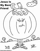 Coloring Pages Pumpkin School Sunday Friend Jesus Children Printable Church Words Print Kids House Without Color Bible Churchhousecollection Getcolorings Pumpkins sketch template