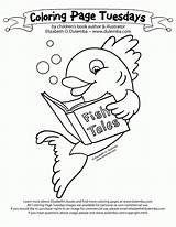 Coloring Pages Library Week Teacher Fish National Tales Tuesday Swim Dulemba Printable Popular Color Print Ever Getdrawings Getcolorings Coloringhome sketch template