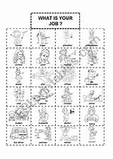Coloring Jobs Pictionary Worksheet Occupations Worksheets Professions Preview Esl Vocabulary sketch template