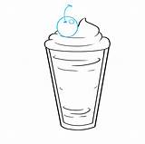 Milkshake Shake Coloring Easydrawingguides Sketch Straw Whipped sketch template