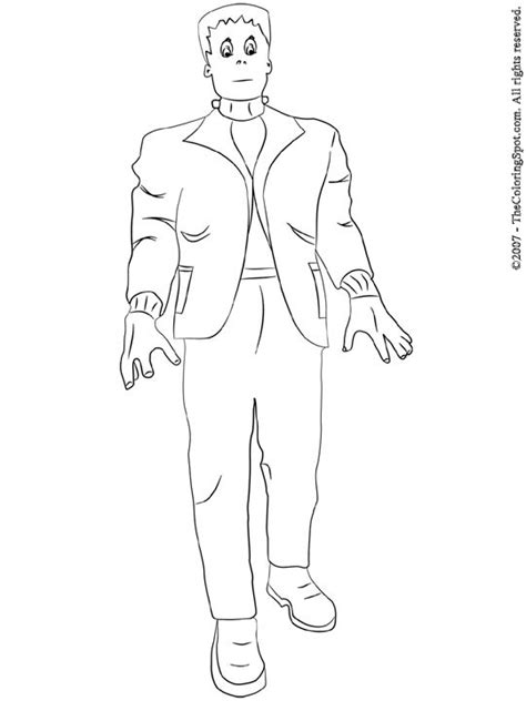 frankenstein coloring page audio stories  kids  coloring