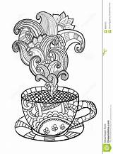 Tasse Coffe Abstracte Theekop Ornamenten Kaffee Mandalas Freeuse Relacionada Erwachsene Abstrakten Verzierungen Teeschale Teacup Pesquisa Zentangle Thé Für Tisane Adulte sketch template
