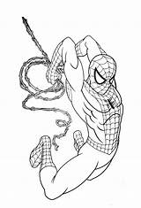 Spiderman Coloring Superheroes Drawing Printable Pages Kb Coloriage sketch template