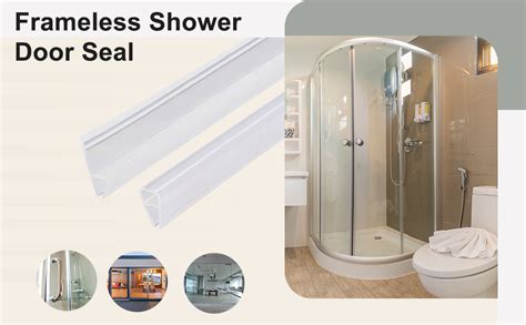 Uxcell Frameless Glass Shower Door Sweep Door Bottom Side Seal Strip