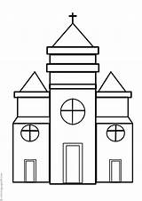 Churches Pages Coloring Print sketch template
